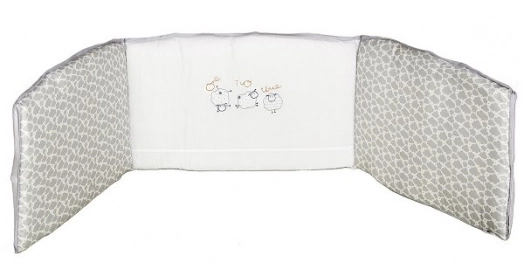 Πάντα Κούνιας Βαμβακερή 35x195εκ. Sheep Γκρι 70295