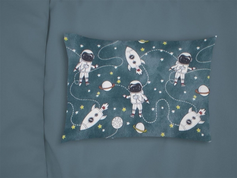 Μαξιλαροθήκη Φανελένια Bebe 35x45εκ. Galaxy Travel 91 Petrol DimCol