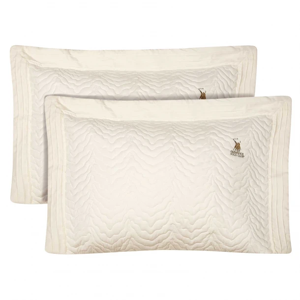 Ζεύγος Μαξιλαροθήκες Microfiber 50x70+8εκ. Classic 2352 Εκρού Greenwich Polo Club
