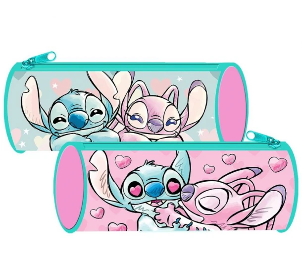 Κασετίνα Βαρελάκι Stitch Girl 23x8εκ. Justnote 50-3253