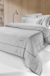 Σετ Παπλωματοθήκη Βαμβακοσατέν King 255x245εκ. Elite Anthracite-Silver Guy Laroche