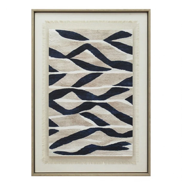 Πίνακας Σε 3D Καμβά Mdf-Ps Plastic Μπεζ-Μπλε ESPIEL 50x2,9x70εκ. FAL403