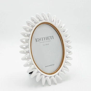 Κορνίζα Polyresin Λευκή 13x18εκ. ESTHETI 756-12182