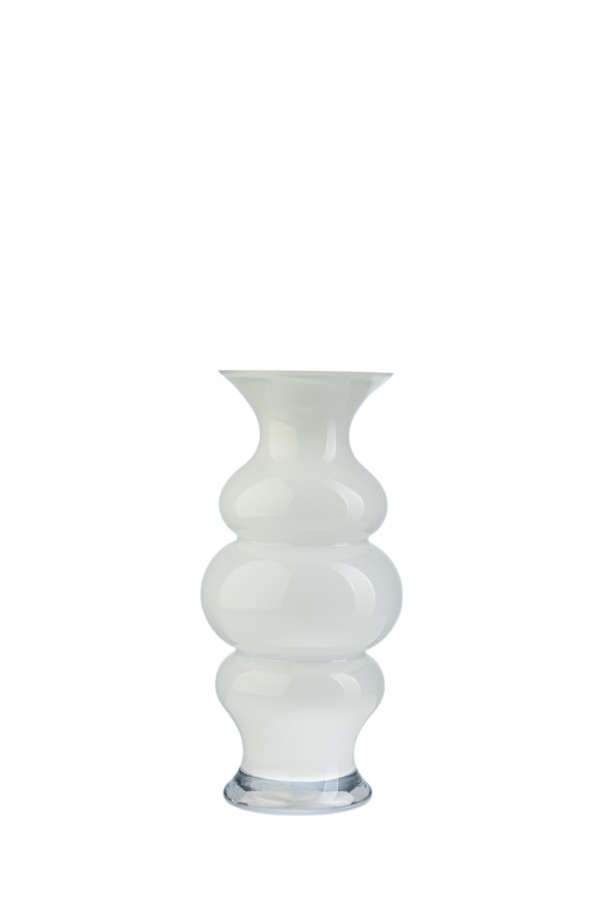 Βάζο Χειροποίητο Γυάλινο Λευκό 14,5x30εκ. Zen Collection 24.32.49833