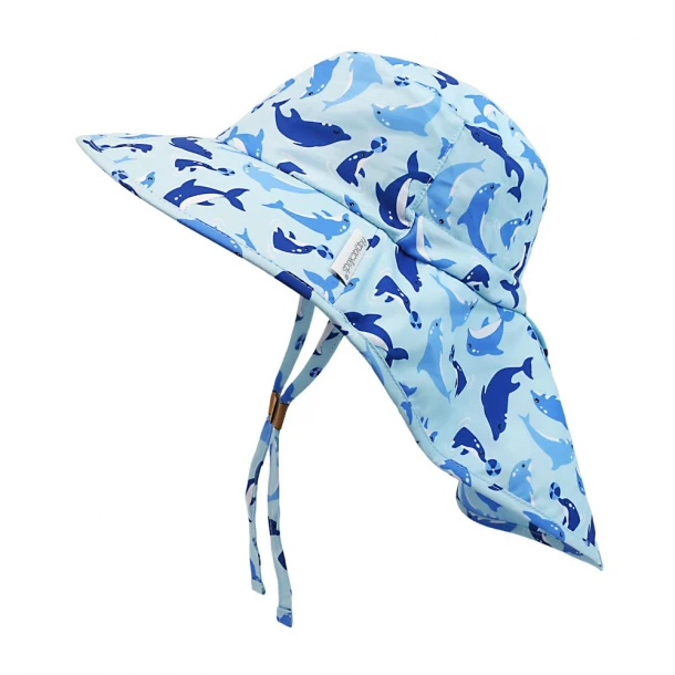 Αντηλιακό Cape Καπέλο 6-24μηνών UPF50 Sunhat Dolphin-Jellyfish Flapjack FJKCH201S