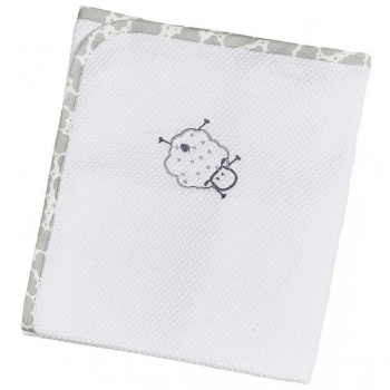 Πάνα Πικέ Βαμβακερή Bebe Κουκουτσάκι 80x80εκ. Sheep Γκρι 30995