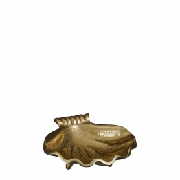 Διακοσμητικό Επιτραπέζιο Κοχύλι Αλουμινίου Χρυσό 15x14x4εκ. MSA 20-28-383