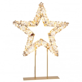 Χριστουγεννιάτικο Επιτραπέζιο Φωτιζόμενο Αστέρι 39x11x46εκ. Με 600 Led Θερμό Λευκό Φως IP44 iliadis 90582