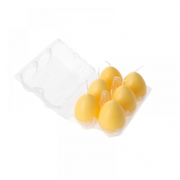 Πασχαλινό Κερί Αυγό Σετ 6τμχ Κίτρινο iliadis 6εκ. 53002