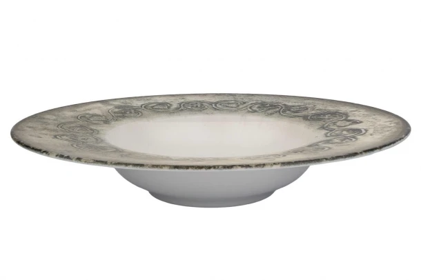 Πιάτο Pasta Πορσελάνης Φ27εκ. Πράσινο Mytho Flat Rim Kutahya Porselen KX880864KRT27