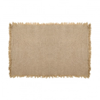 Σουπλά Με Κρόσσια Βαμβακερό Μπεζ 50x33εκ. Loom Estia 07-36102