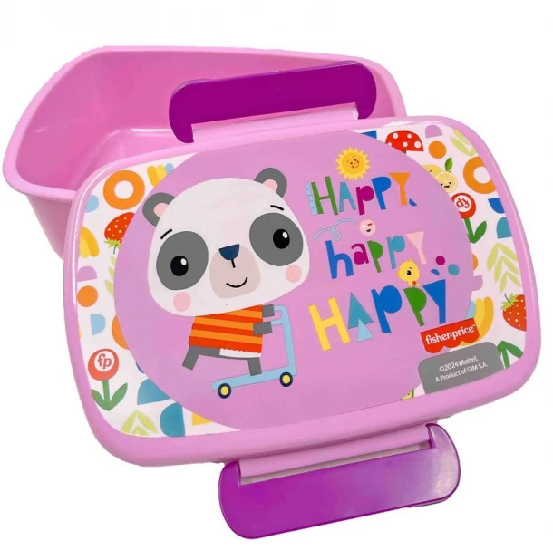 Φαγητοδοχείο Πλαστικό PP Panda Fisher Price 900ml/17,5x13x7εκ. Gim 50-3512