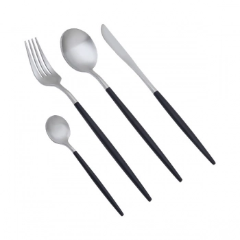 Μαχαιροπήρουνα Σετ 24τμχ Μαύρο-Inox Matte Senso Cryspo Trio 45.813.24