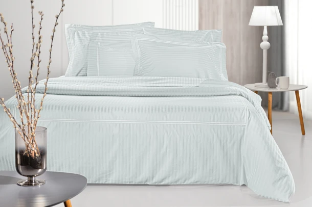 Σετ 4τμχ Σεντόνια Βαμβακοσατέν King 270x280εκ. Nice Moonlight-White Guy Laroche