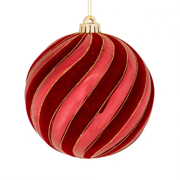 Χριστουγεννιάτικη Μπάλα Πλαστική Γυαλιστερή Μπορντώ 12εκ. iliadis 90976