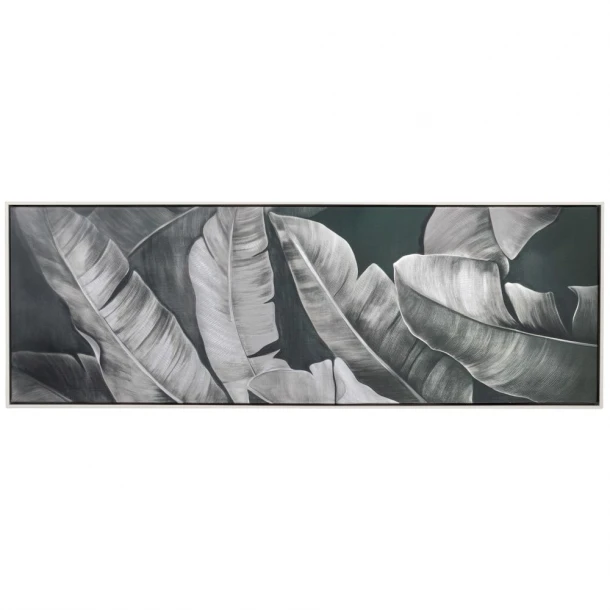 Πίνακας Καμβάς Banana Leaves Με Λευκή Κορνίζα 40x120εκ. iliadis 92736