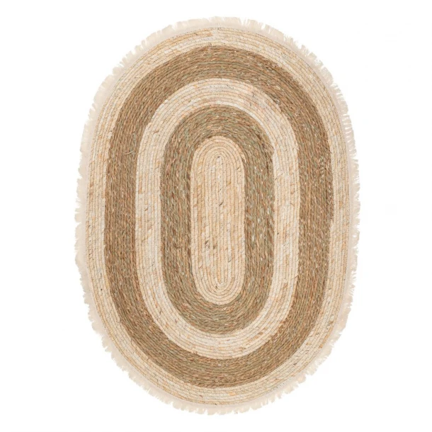 Χαλί Jute-Βαμβακερό Boho Οβάλ 70x100εκ. Καφέ-Natural iliadis 90158
