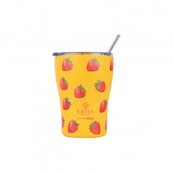 Θερμός-Ποτήρι Ανοξείδωτο Coffee Mug Berry Bright Save The Aegean 350ml-9x13εκ. Estia 01-31688