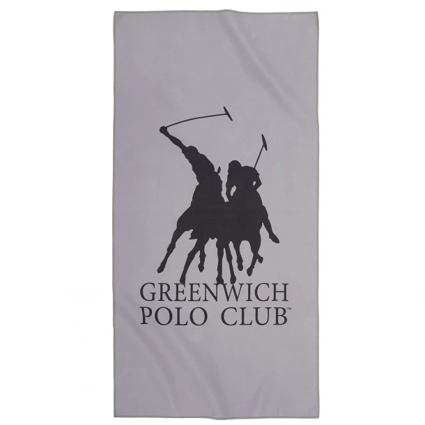 Πετσέτα Γυμναστηρίου Microfiber 45x90εκ. Essential 4186 Grey-Black Greenwich Polo Club