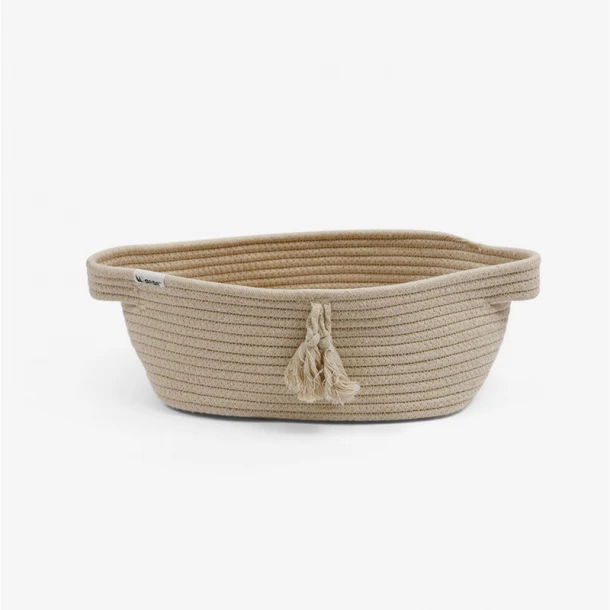 Καλαθάκι Από Βαμβακερό Σχοινί 40x14x20εκ. Μπεζ Minene 12320009890OS