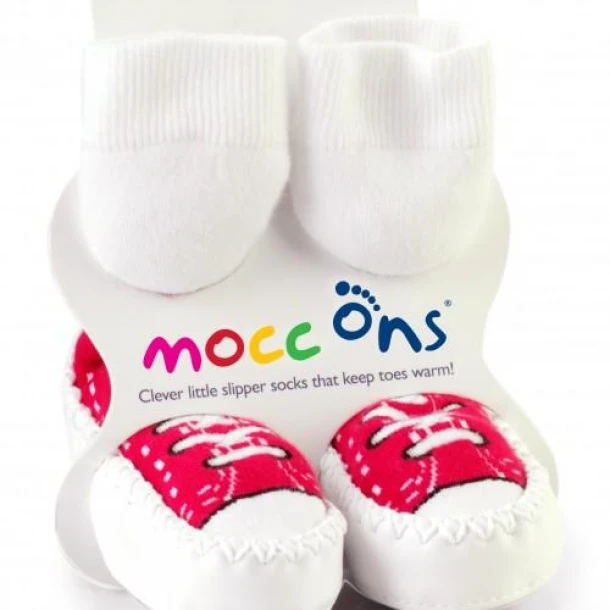 Καλτσοπαντόφλες Βαμβακερές 18-24 Μηνών Mocc ons Κόκκινο Sock Ons MO18