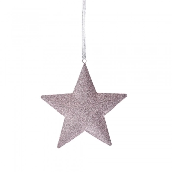 Χριστουγεννιάτικο Αστέρι Κρεμαστό Μεταλλικό Ροζ 11x12εκ. iliadis 83328