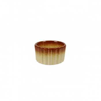 Πυρίμαχο Πυραντοχής Πορσελάνης Ράμκεν Μπεζ-Καφέ Art Et Lumiere 7,8x4,2εκ. 01409