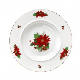 Χριστουγεννιάτικο Πιάτο Φαγητού Βαθύ Πορσελάνης 22εκ. Poisentia CRYSPO TRIO 06.241.02
