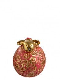 Διακοσμητικό Πασχαλινό Πρόβατο Polyester Φούξια-Χρυσό 13x11x12,5εκ. Zen Collection 26.7.52589