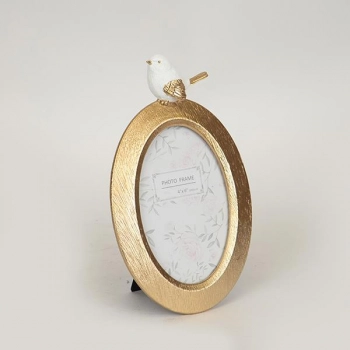 Κορνίζα Ξύλινη Λευκή-Χρυσή 14,2x2x23,2εκ. ESTHETI 756-13010