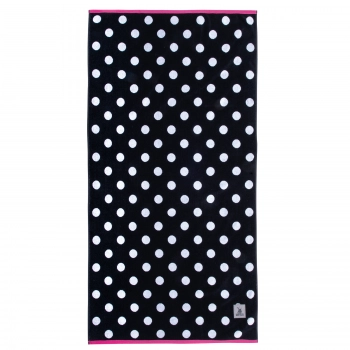 Πετσέτα Θαλάσσης Βαμβακερή 90x170εκ. Essential 4068 Μαύρο-Φούξια Greenwich Polo Club