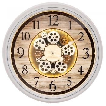 Ρολόι Τοίχου Με Φως Πλαστικό Μπεζ Φ57εκ. iliadis 92648