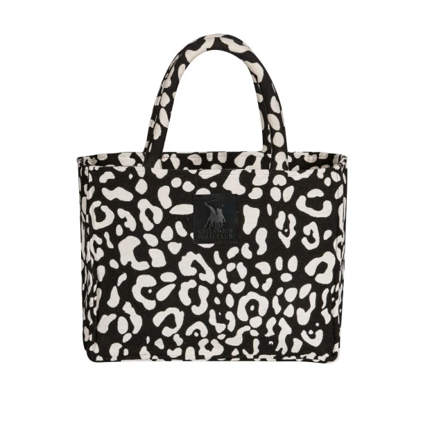 Τσάντα Θαλάσσης Polycotton 36x28εκ. Essential 4059 Μαύρη-Taupe Greenwich Polo Club