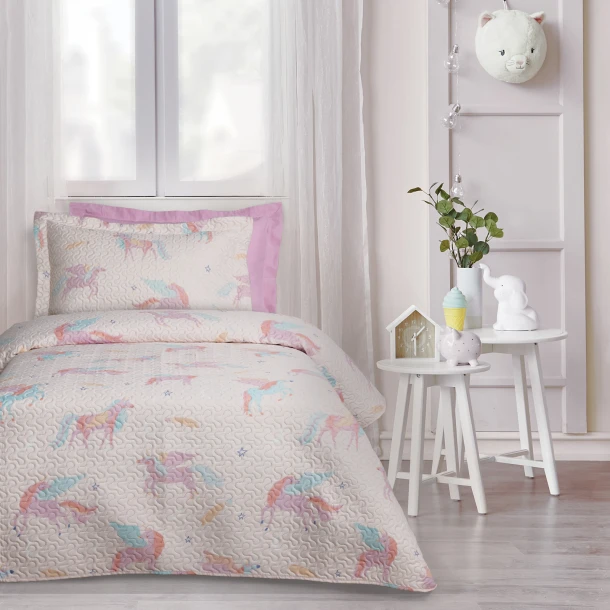 Κουβερλί Microfiber Μονό 160x240εκ. Kid Line 4981 Pink Das Kids