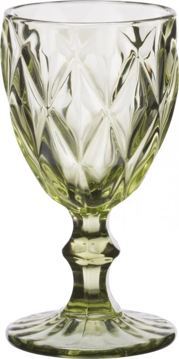 Σετ Ποτήρια Κρασιού 6τμχ Γυάλινα Kare Green 220ml CRYSPO TRIO 52.703.54