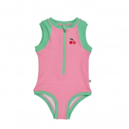 Ολόσωμο Μαγιώ Με Στάμπα 12-24μηνών Cherry Pink-Green Zoocchini ZOO12807