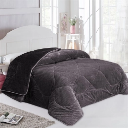 Κουβερτοπάπλωμα Jacquard Waves-Fleece Μονό 160x220εκ. 1960 Grey-Black DimCol