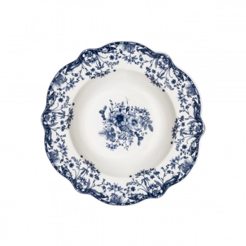 Πιάτο Βαθύ Φαγητού Πορσελάνης 22x3,8εκ. Reverie Blue Estia 07-38809