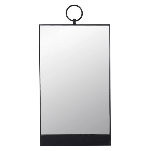 Καθρέπτης Τοίχου Μεταλλικός Μαύρος ESPIEL 40x2,5x81εκ. REF208