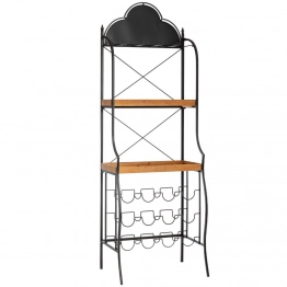 Ραφιέρα-Έπιπλο Μπαρ Μεταλλικό-Ξύλινο 59x37x173εκ. iliadis 85055