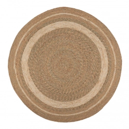 Χαλί Jute-Βαμβακερό Boho Στρογγυλό 150εκ. Καφέ-Natural iliadis 90152
