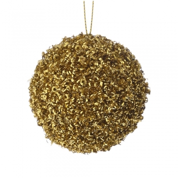 Χριστουγεννιάτικη Μπάλα Polyfoam Χρυσή Glitter 6εκ. iliadis 83481