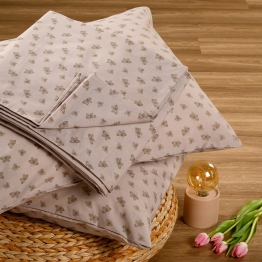Σετ Σεντόνι Με 2 Μαξιλαροθήκες Polycotton Υπέρδιπλο Με Λάστιχο 160x200+32εκ. Dolores Ash Casual Line Mini Melinen 20004842