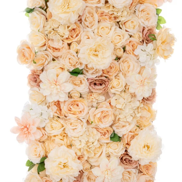 Ρολό Πάνελ Τοίχου Με Μπεζ-Λευκά Λουλούδια & Υφασμάτινη Πλάτη 50x250εκ. iliadis 92683