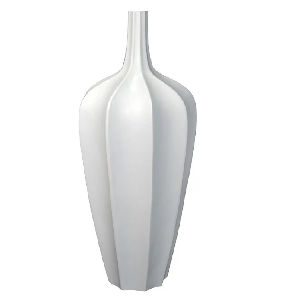 Επιδαπέδιο Βάζο Fiberclay Λευκό ESPIEL 38x124εκ. LOF106