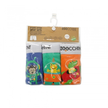 Boxer Shorts Σετ 3τμχ Οργανικά Βαμβακερά 5-6 Ετών Space Force Zoocchini ZOO13103-5-6Y