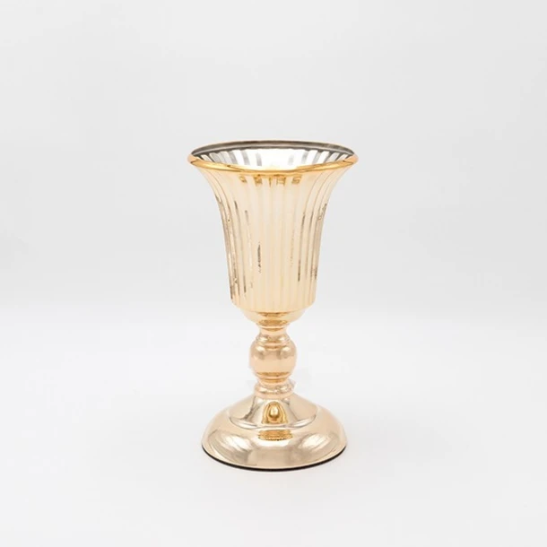 Βάζο Μεταλλικό Χρυσό 14,5x27εκ. ESTHETI 819-00246