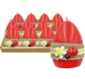 Κερί Αυγό με Πασχαλίτσα 9εκ. Bunny's 73-2139