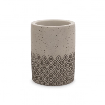 Ποτηροθήκη Τσιμεντένια Μπεζ Native Estia 7,6x7,6x10,1εκ. 02-11918