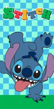 Πετσέτα Θαλάσσης Παιδική Quick Dry Microfiber 70x140εκ. Disney Home Lilo & Stitch 186 Aqua-Sky Blue Dimcol